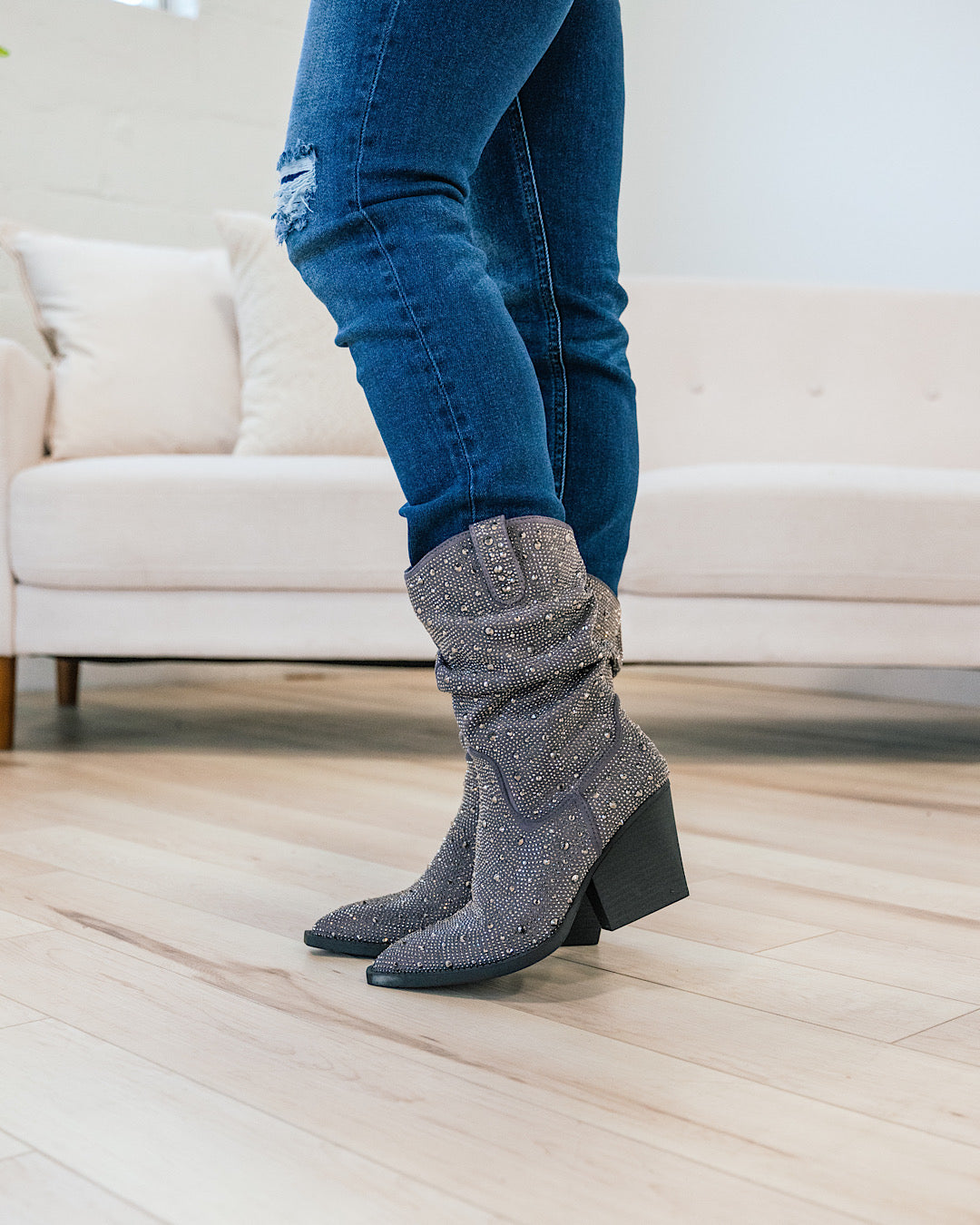 Very G Kady Slouch Boots Gray FINAL SALE - Main Image