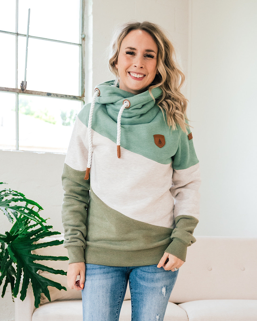 Wanakome Selene Hoodie Leaf Green Mix