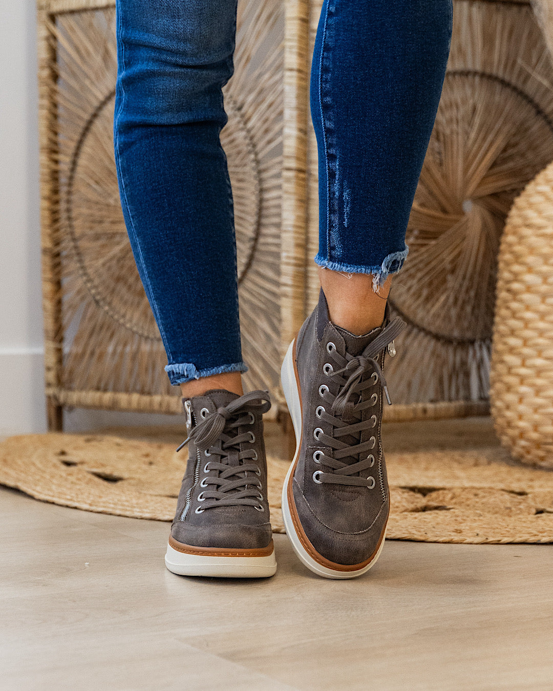 Blowfish Camden High Top Wedge Sneakers Boots Color Options Availabl