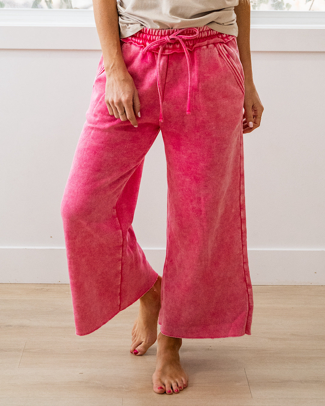 Cropped Wide Leg Comfy Pants - Color Options Available!