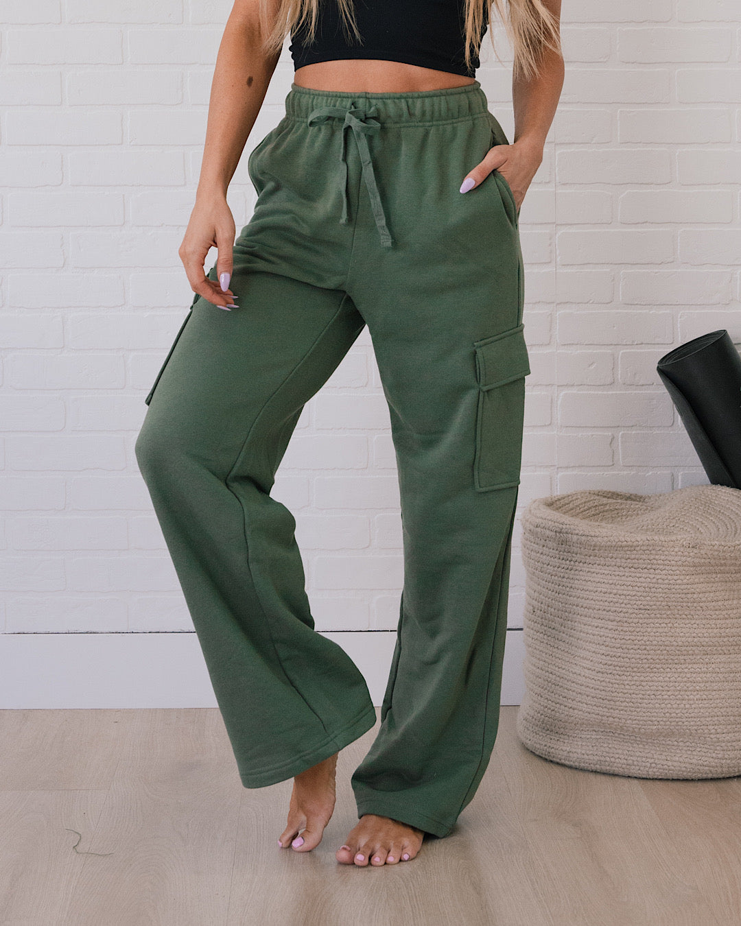 Rae Mode Cargo Lounge Pants Light Olive