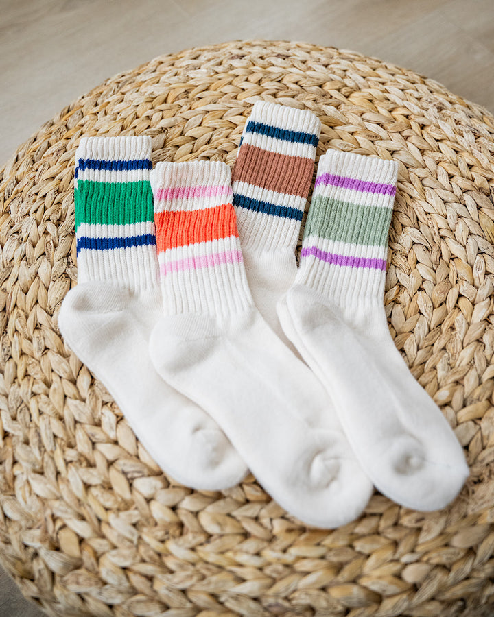 NEW! Varsity Stripe Long Socks - 4 Options Very J