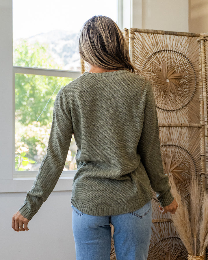 NEW! Kathryn Marled Knit Sweater - Light Olive