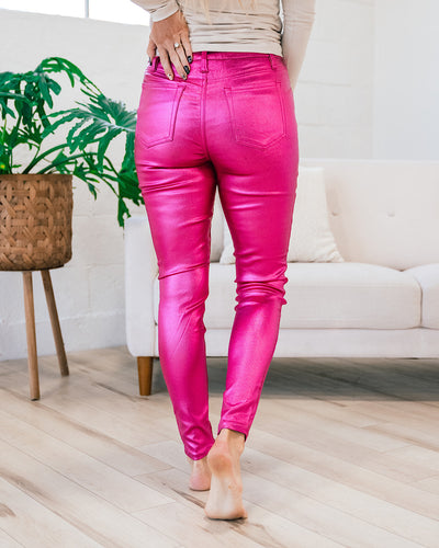 Metallic Skinny Jeans - Hot Pink  YMI   