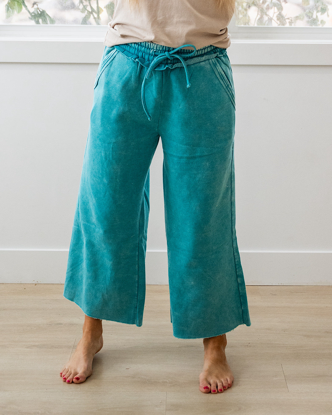 Cropped Wide Leg Comfy Pants - Color Options Available!