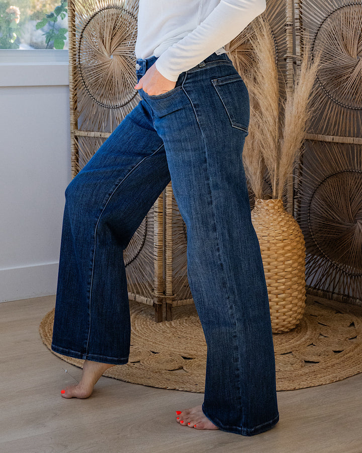 KanCan Layla Non Distressed Wide Leg Jeans