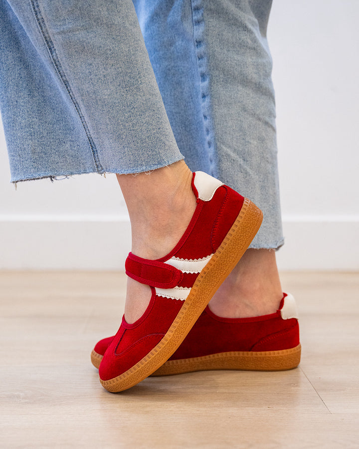 NEW! Corkys Calm Down Mary Jane Sneakers - Red Corkys Footwear