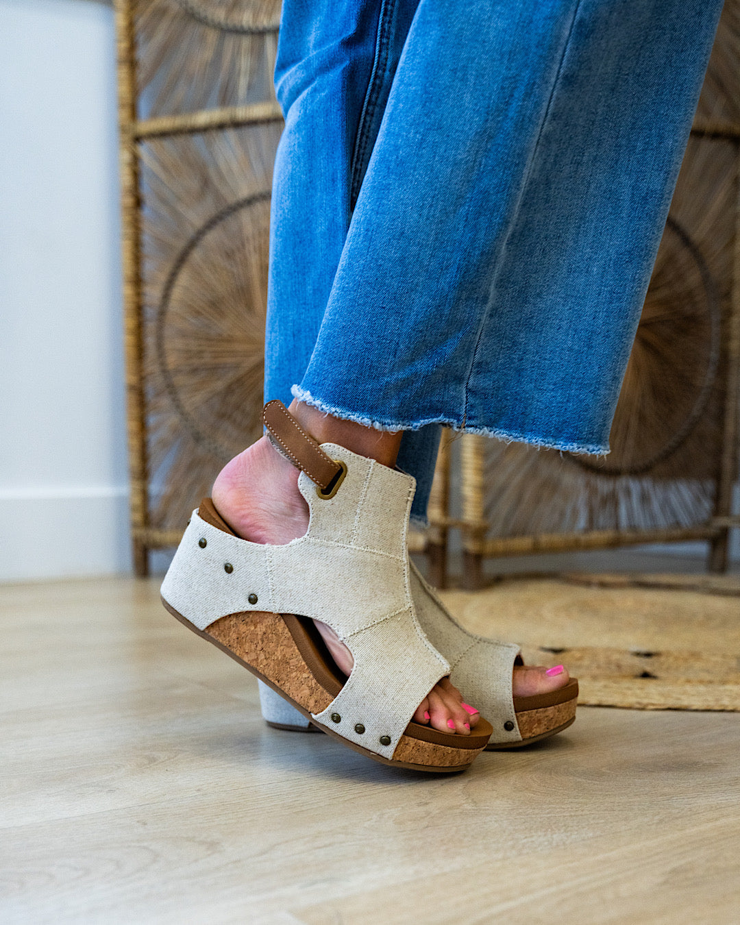 Very G Lala Wedge Sandals - Natural FINAL SALE  Very G   