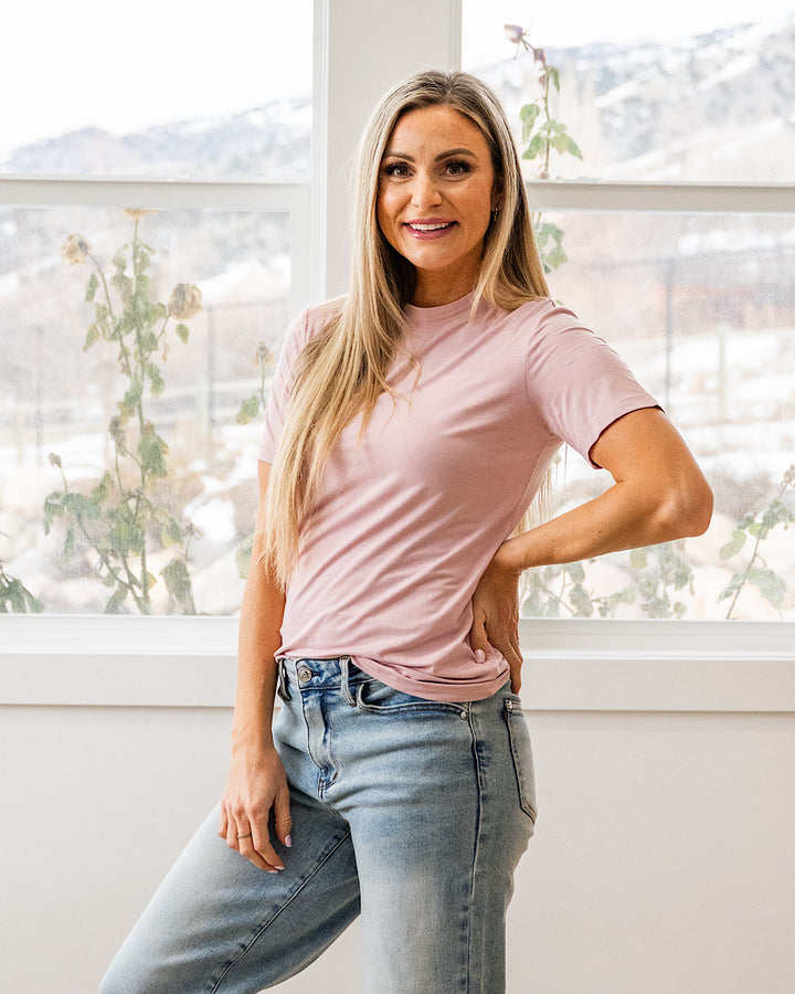 NEW! Blair Short Sleeve Top - Blush