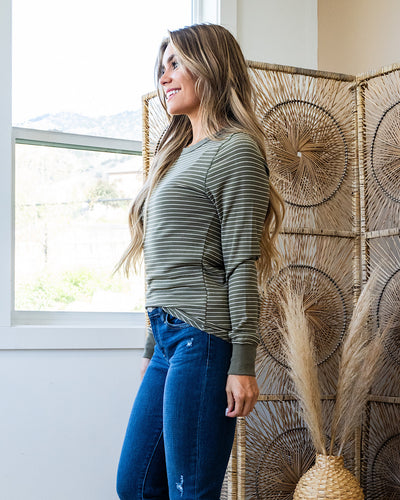 NEW! Stacy Long Sleeve Top - Sea Turtle Stripe  Thread & Supply   