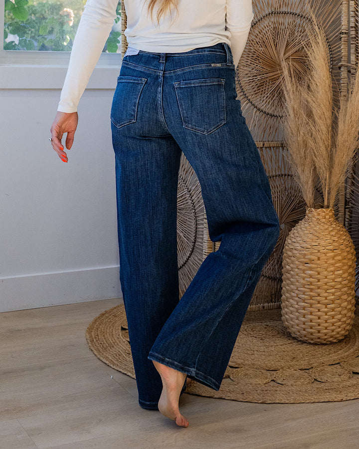KanCan Layla Non Distressed Wide Leg Jeans