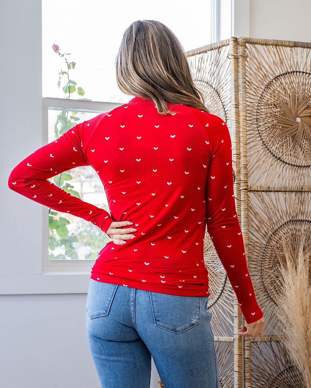 NEW! Blair Long Sleeve Top - Sweetheart Red Michelle Mae