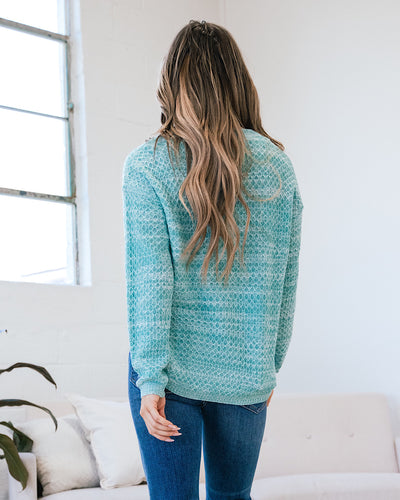 Abigail Textured Sweater - Heather Mint  Staccato   