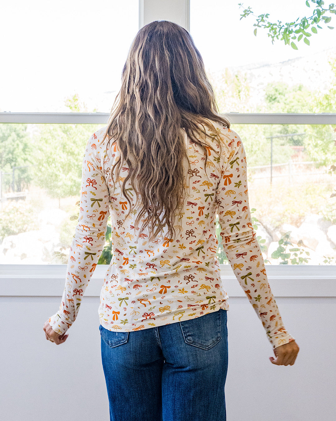 NEW! Blair Long Sleeve Top - Harvest Bows