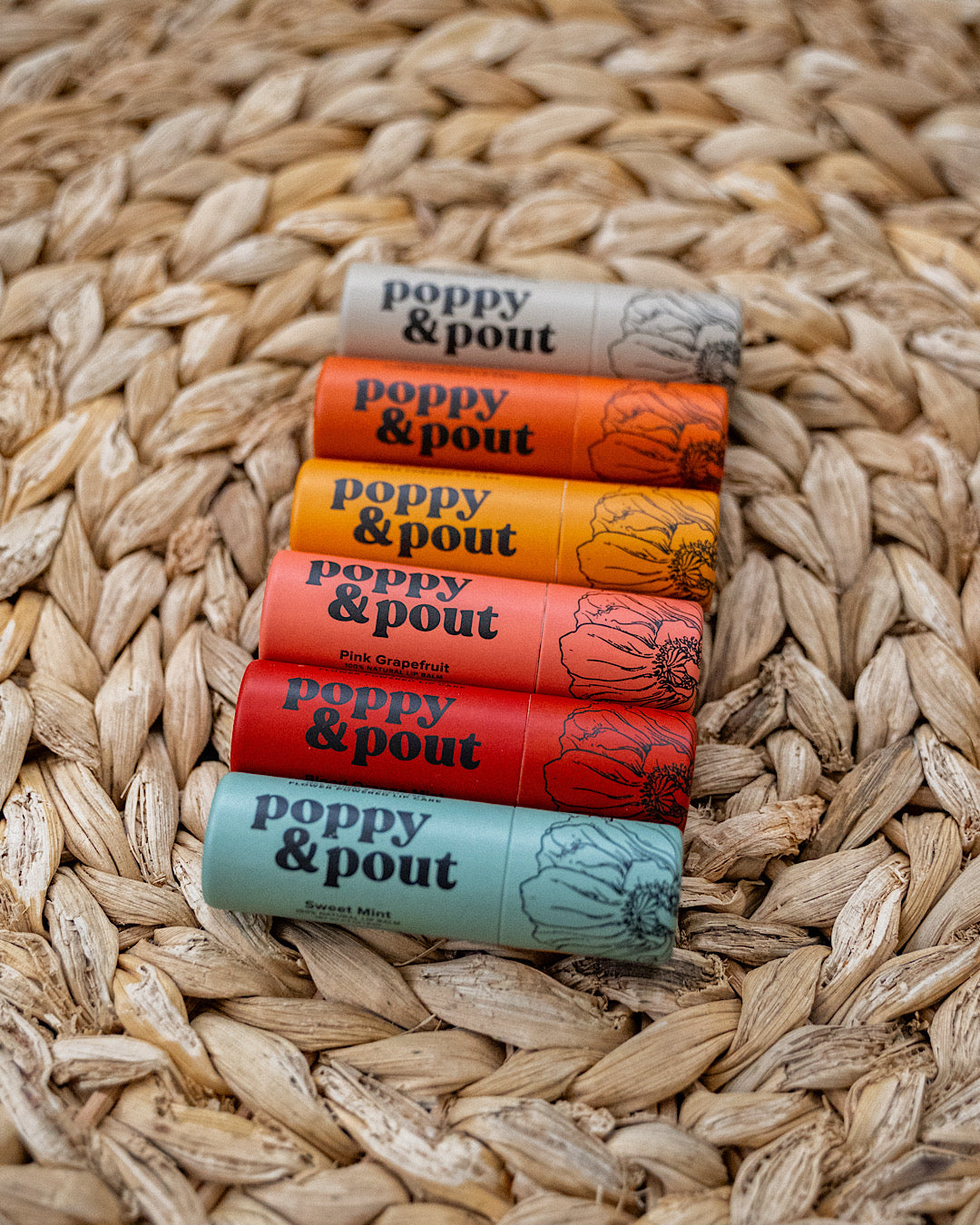 NEW! Poppy & Pout Lip Balm - 6 Flavors Poppy & Pout