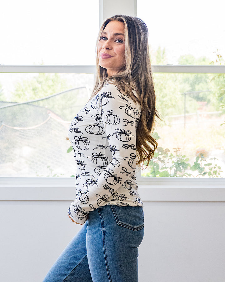 NEW! Blair Long Sleeve Top - Classic Pumpkins