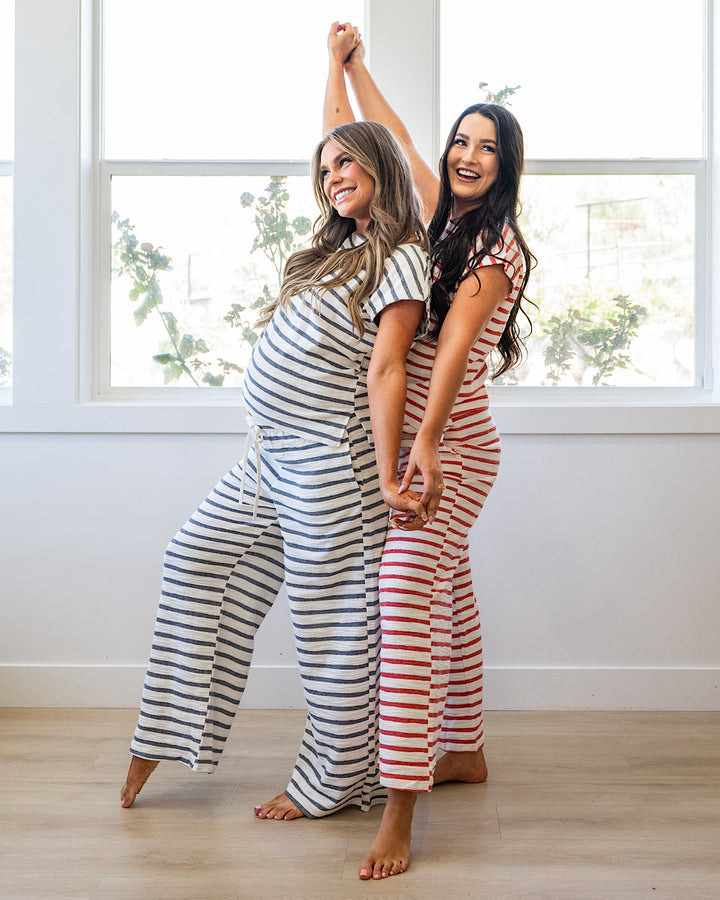 Harlow Striped Textured Knit Top - Color Options Available! Mine