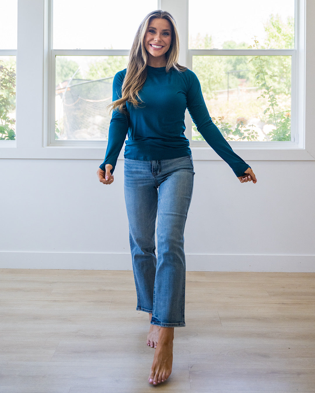 NEW! Blair Long Sleeve Top - Teal Michelle Mae