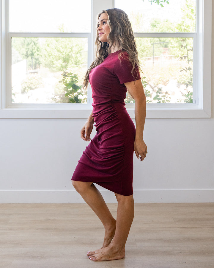 NEW! Ampersand Ave Better Than Basics Dress - Burgundy Ampersand Ave