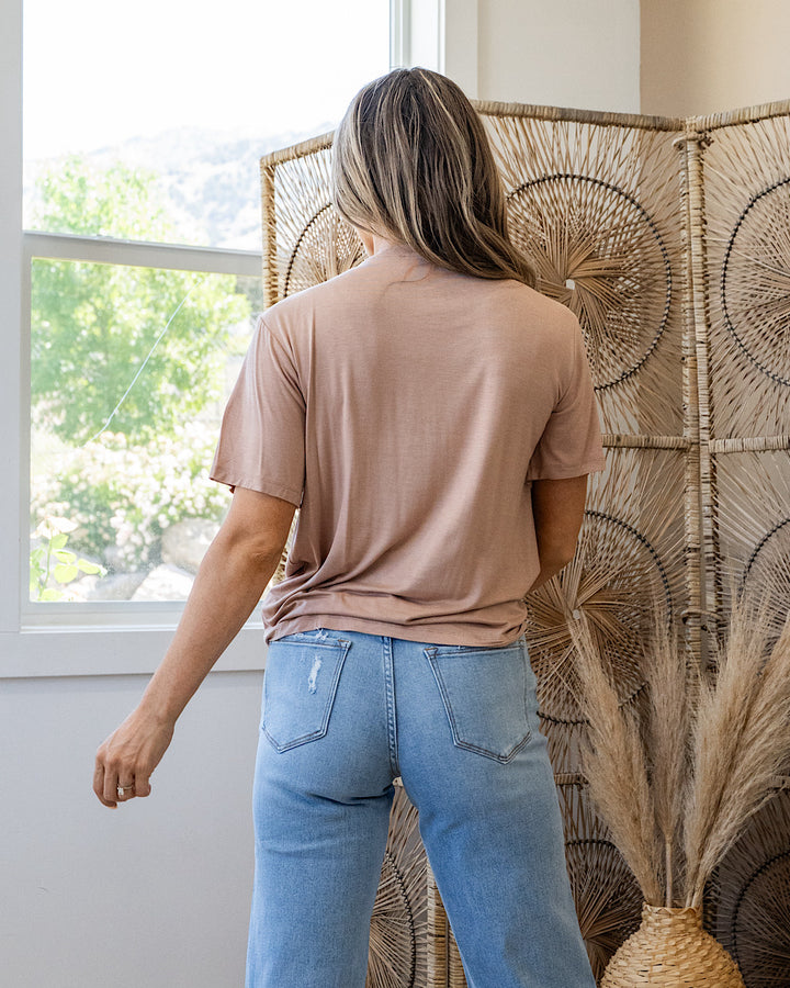 NEW! Bethany Pocket Top - Dark Taupe Hyfve