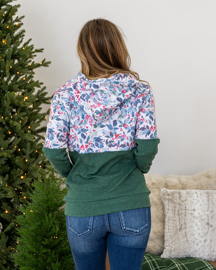 NEW! Hailey Pullover Hoodie - Winter Berry and Evergreen