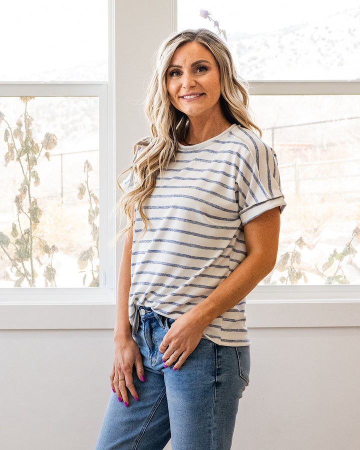 NEW! Madison Striped Top - Blue