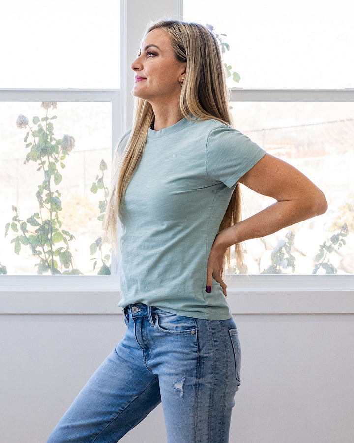 NEW! Melinda Short Sleeve Top - Seafoam