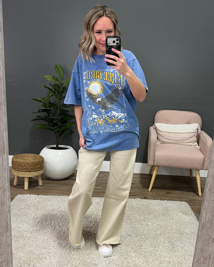 Puff Free Bird Blue Mineral Wash Tee Zutter