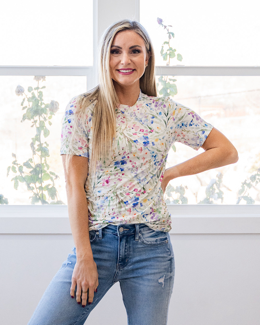 NEW! Blair Short Sleeve Top - Cottage Floral Michelle Mae
