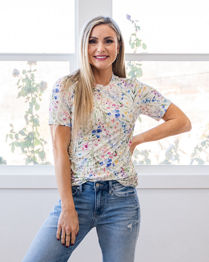 NEW! Blair Short Sleeve Top - Cottage Floral Michelle Mae