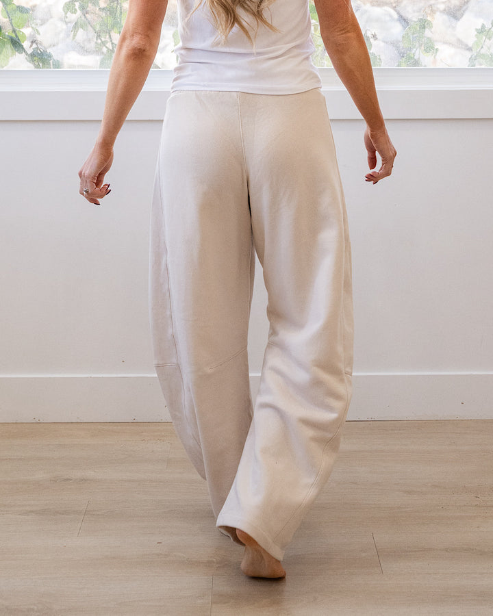 NEW! Micael Barrel Leg Lounge Pants - Beige