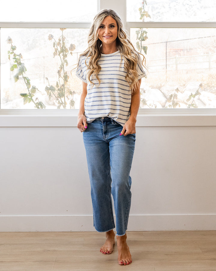 NEW! Madison Striped Top - Blue