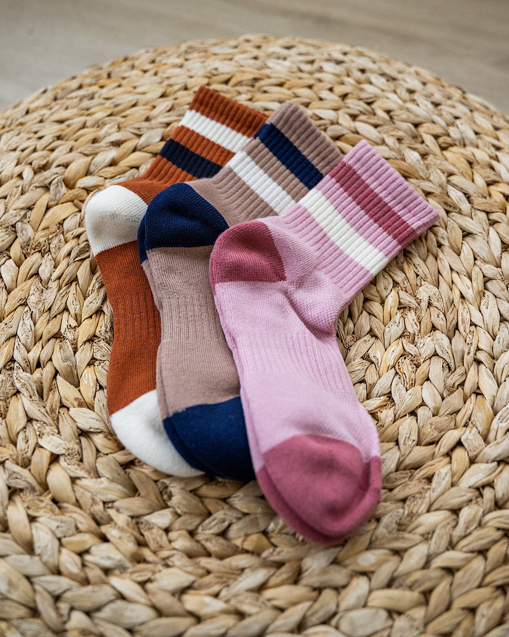 NEW! Striped Color Block Socks - 3 Options Very J
