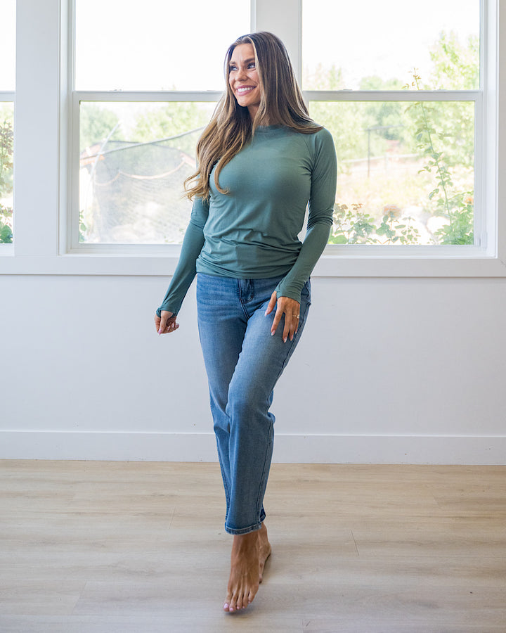 NEW! Blair Long Sleeve Top - Dusty Jade