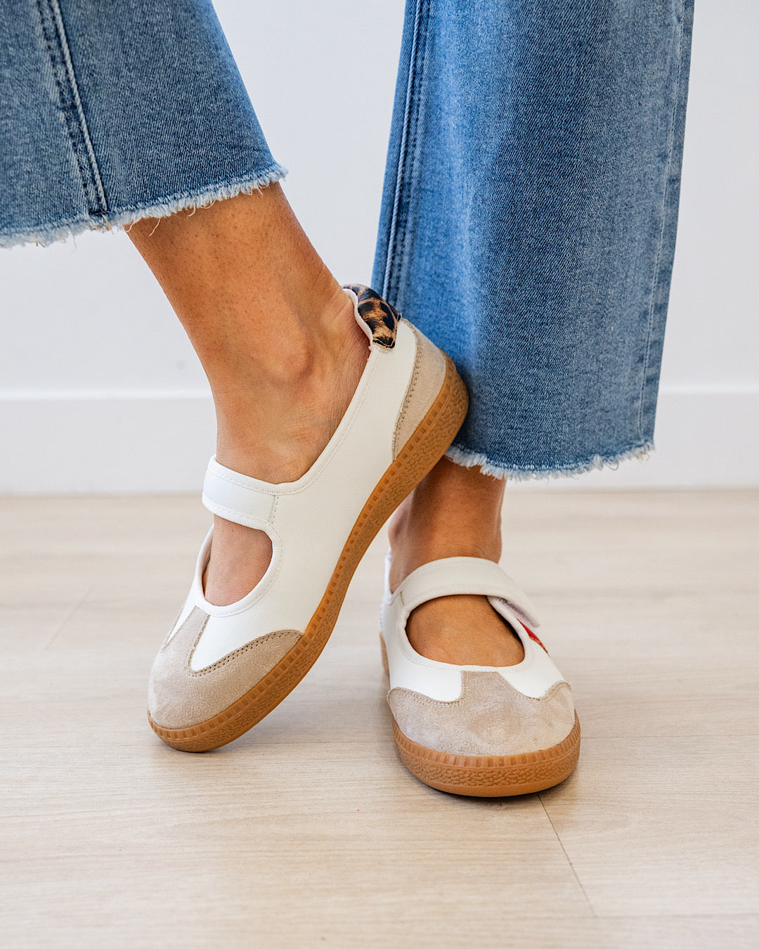 NEW! Corkys Calm Down Mary Jane Sneakers - White & Red Corkys Footwear
