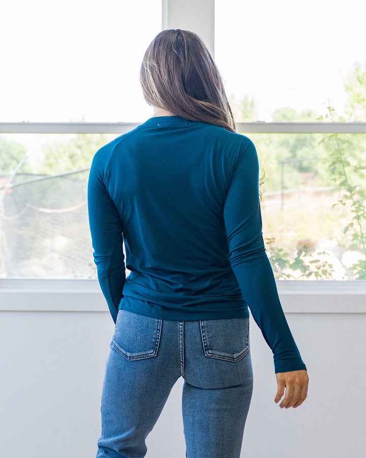 NEW! Blair Long Sleeve Top - Teal Michelle Mae