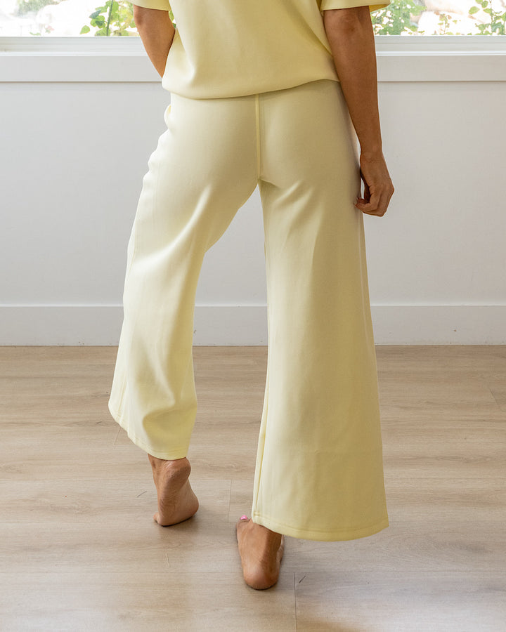 NEW! Kendall Scuba Fabric Wide Leg Pants - Lemonilla