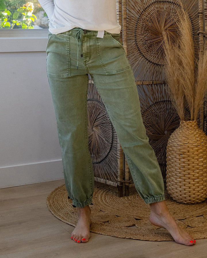 NEW! Mica Notice Me Jogger Jeans - Olive