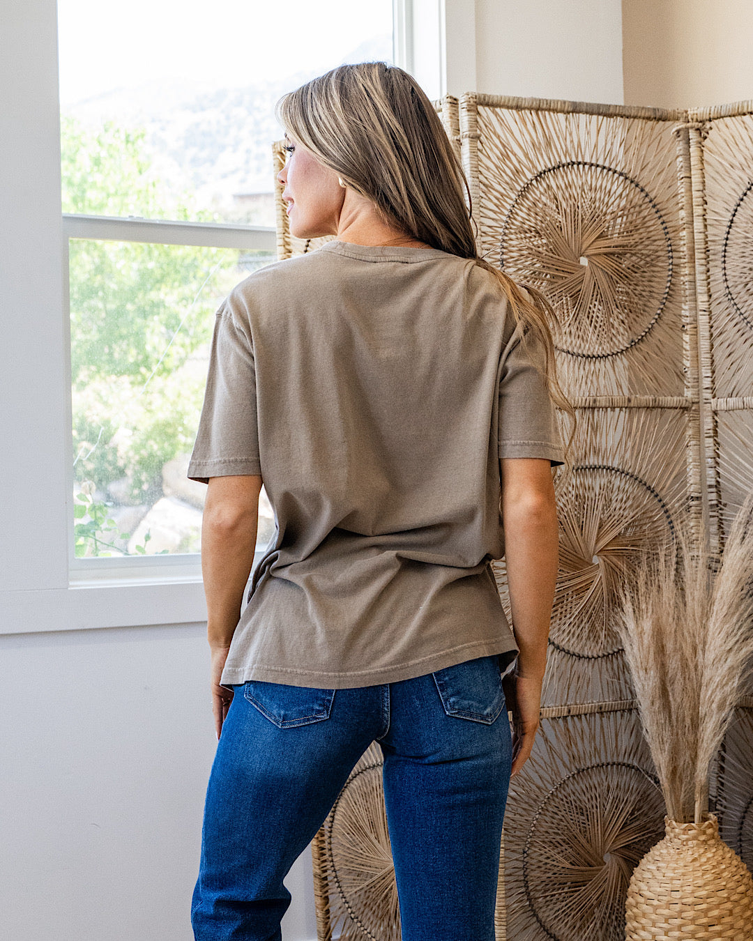 Leopard 89 Vintage Taupe Mineral Wash Tee Zutter