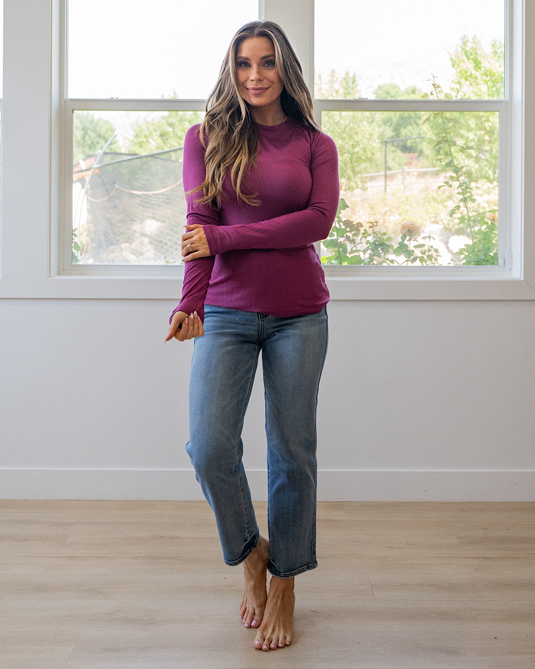 NEW! Blair Long Sleeve Top - Mulberry