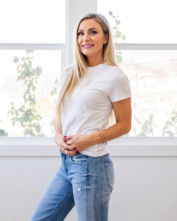 NEW! Melinda Short Sleeve Top - Ivory Be Cool