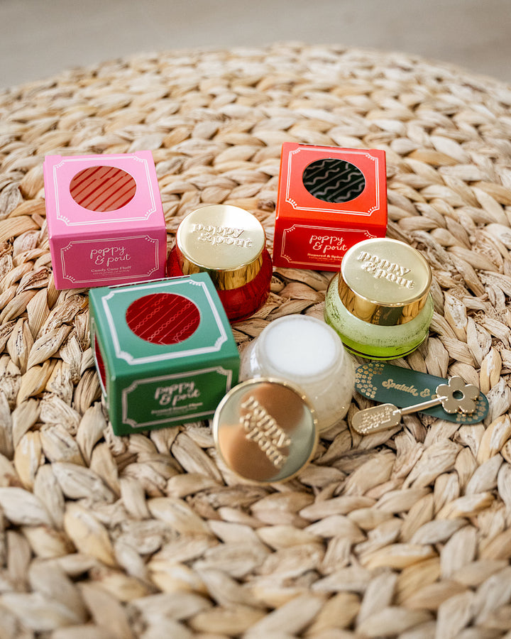 Poppy & Pout Holiday Moisturizing Lip Scrub - 3 Flavors