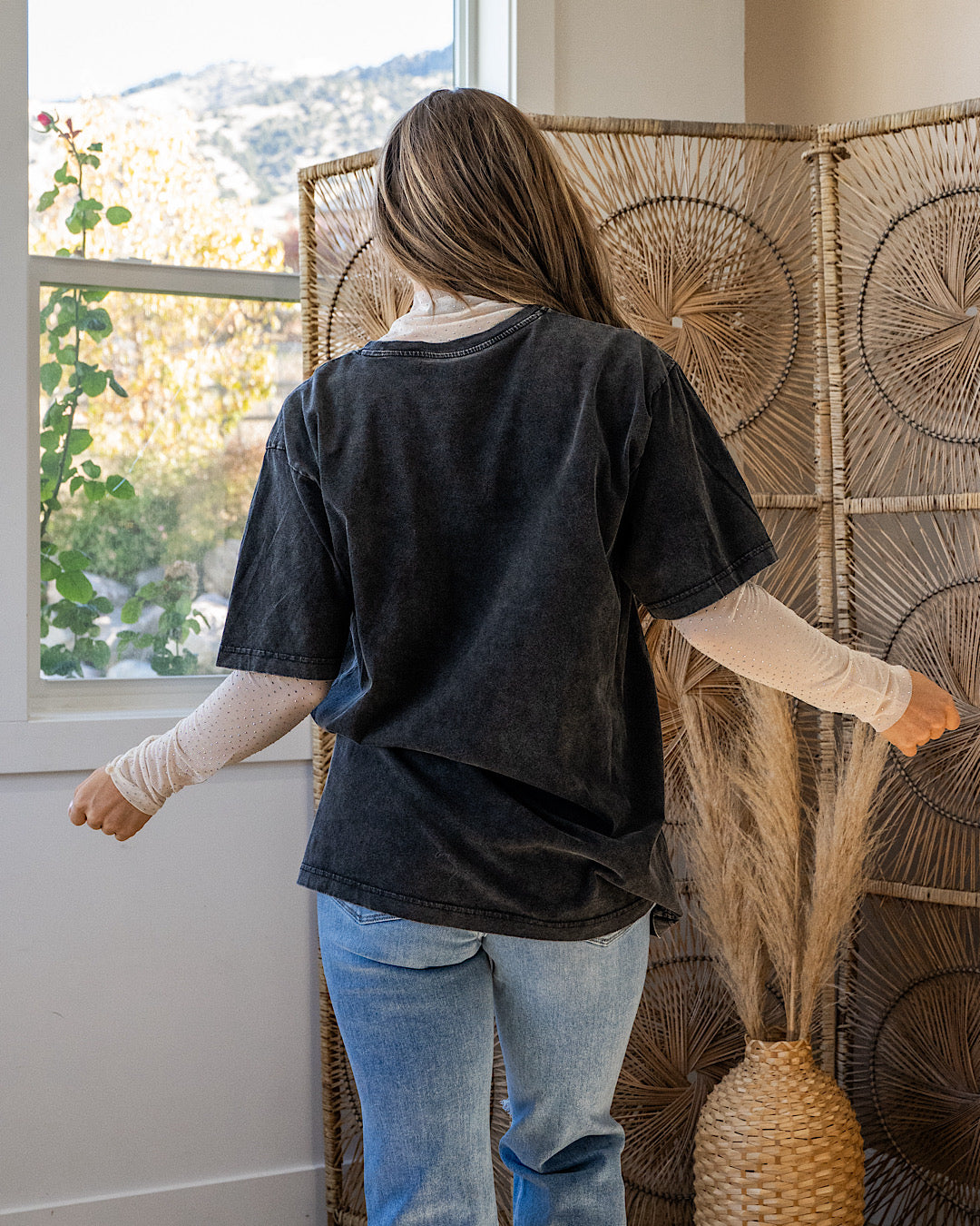 NEW! World Tour Tiger Black Mineral Wash Tee Zutter