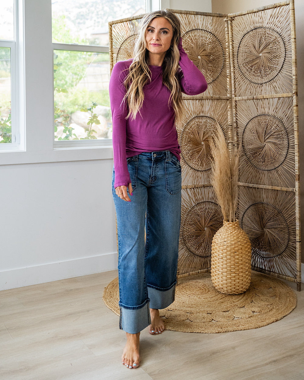 NEW! Blair Long Sleeve Top - Mulberry Michelle Mae