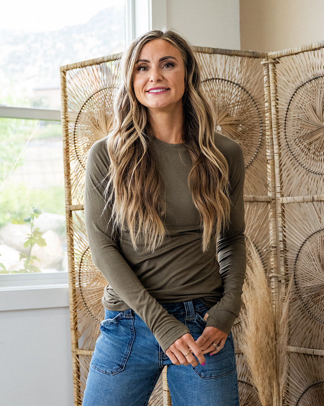 NEW! Blair Long Sleeve Top - Olive Michelle Mae