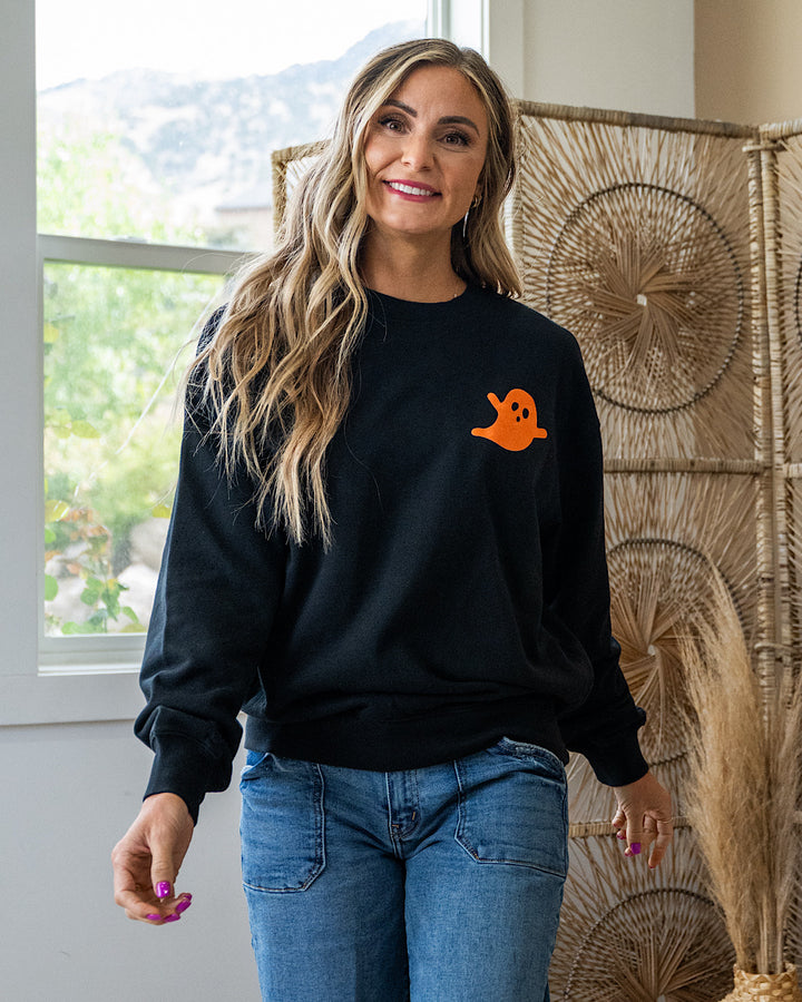 NEW! Ghost Graphic Black Sweatshirt Tres Bien