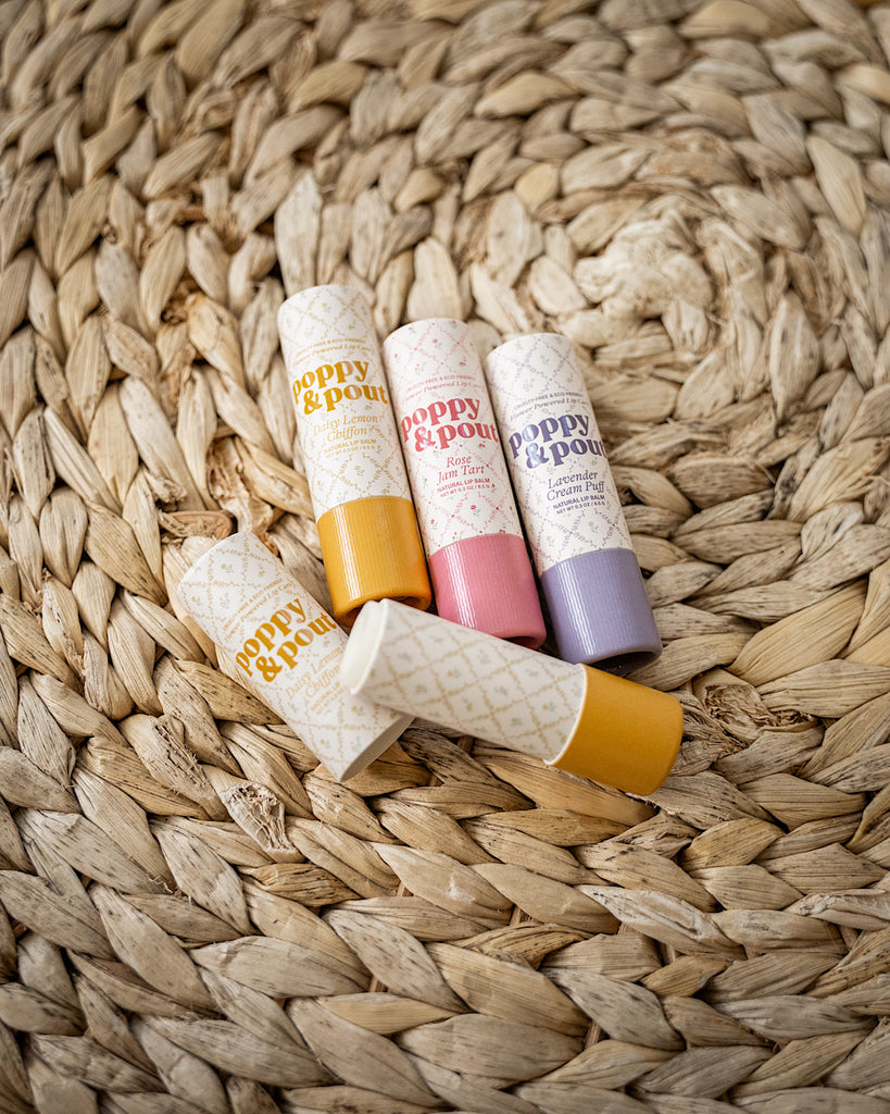 NEW! Poppy & Pout Lip Balm Cottage Collection - 3 Flavors