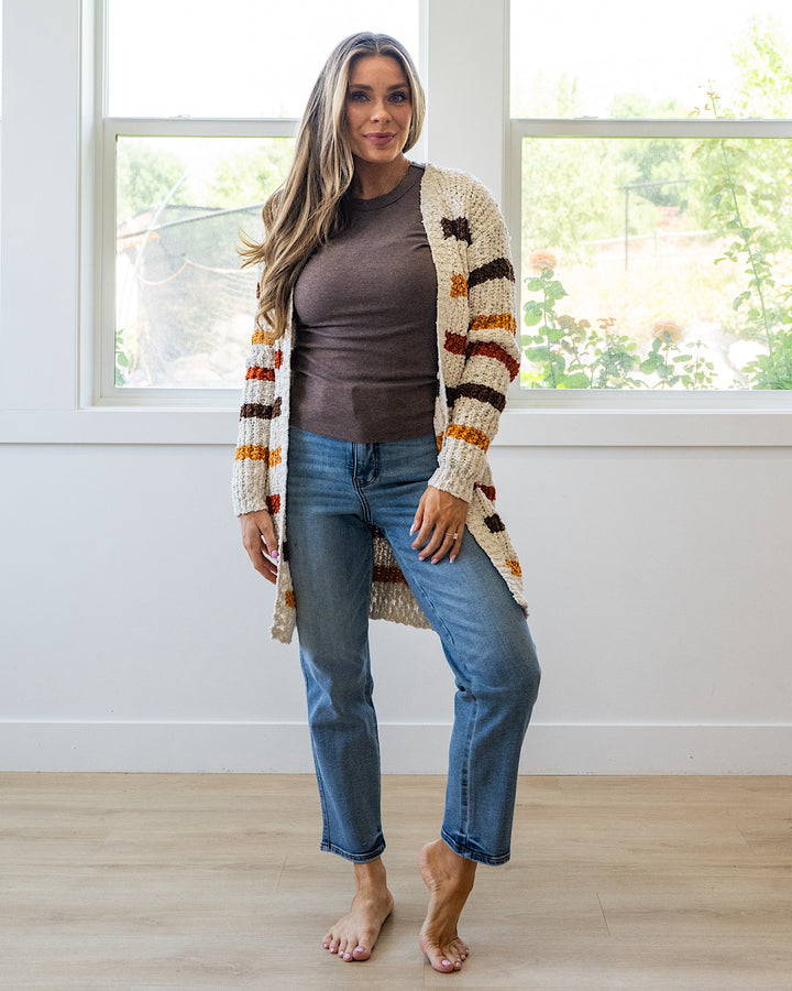 NEW! Fall Striped Cardigan Michelle Mae