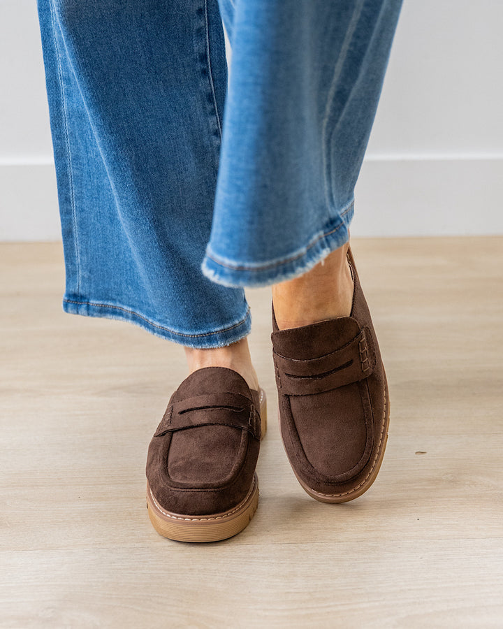 NEW! Corkys Get Lucky Slip On Loafers - Chocolate
