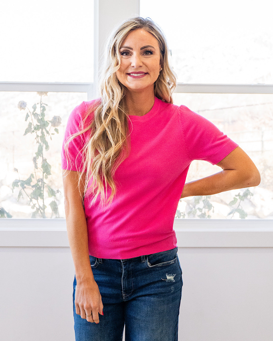 Ashton Short Sleeve Sweater Top - Color Options Available!